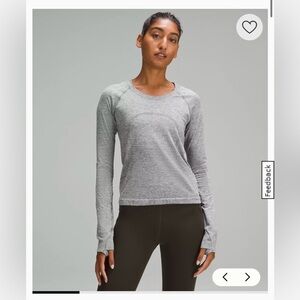 Lululemon Swiftly Tech *Race Length* Heather Gray Long Sleeve